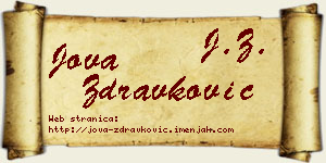 Jova Zdravković vizit kartica